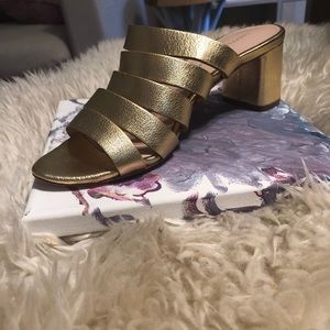 Loeffler Randall Gold heels size 6